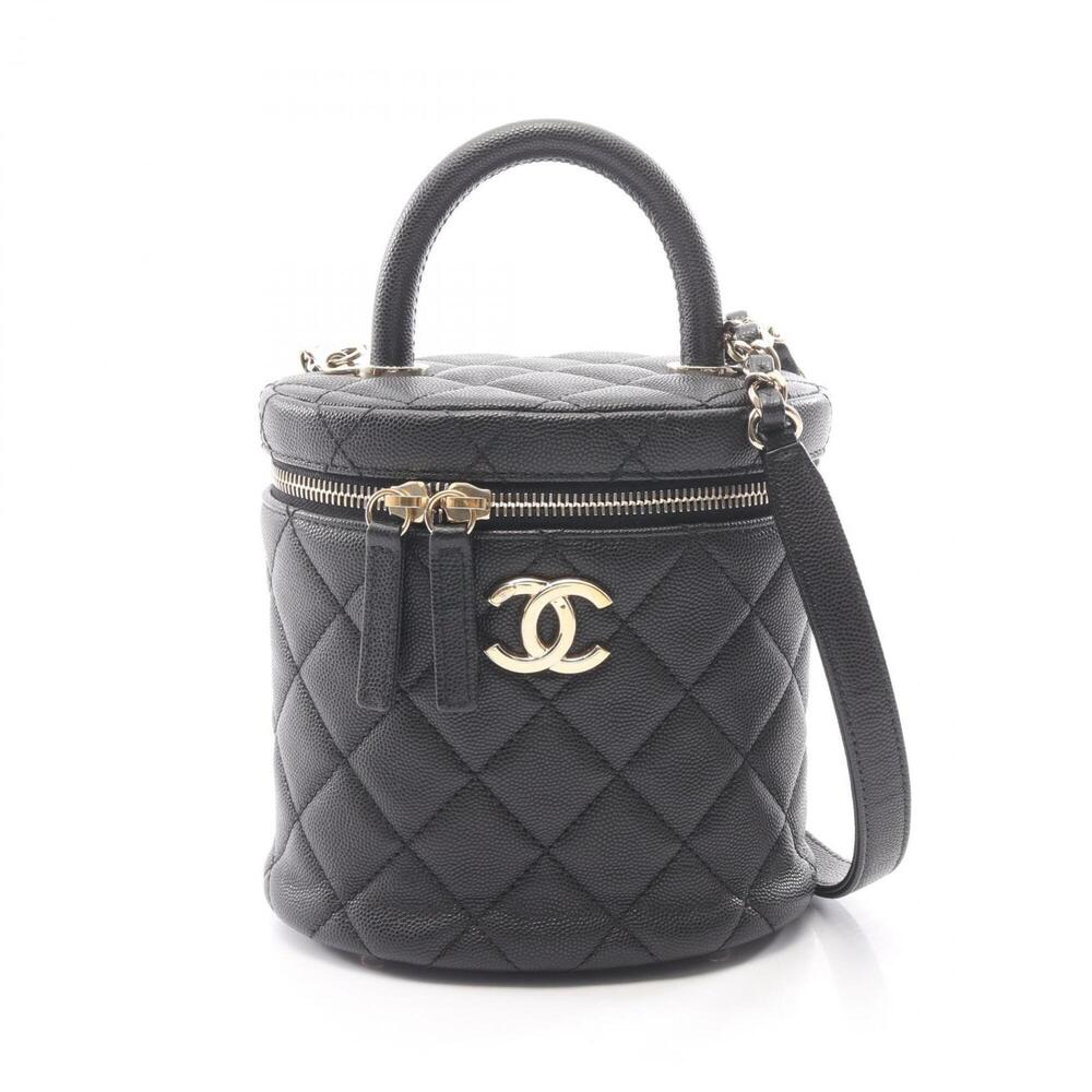Chanel Matelassé 2-Way Handbag, Caviar Leather (Grained Calfskin), Women's, B...